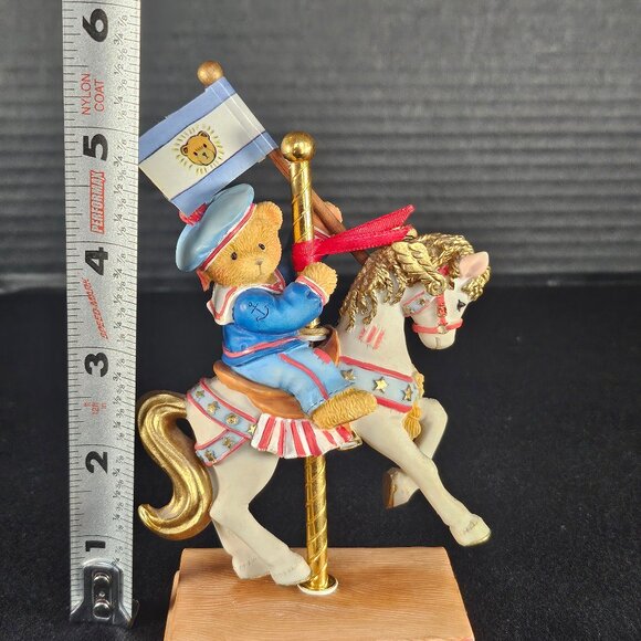 Teddies Enesco Beary Go Round Cherish Teddies Bill True Blue Friends #505552 - Picture 6 of 6